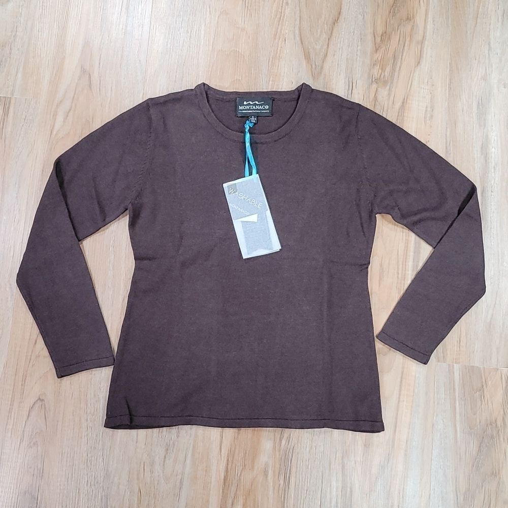 🔹️NWT Montana Co. Brown Lightweight Long Sleeve Sweater Small